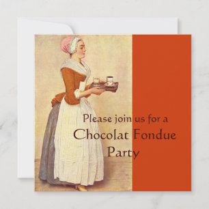 INVITACIÓN CHOCOLATE FONDUE DINNER FIESTA