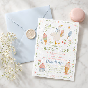 Invitación Chocolate Helado Social para Baby Shower Silly Goo