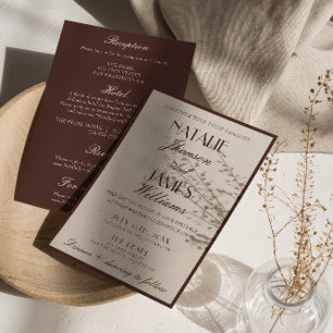 Invitación Chocolate Marrón Elegante Dinero Antiguo Todo En U