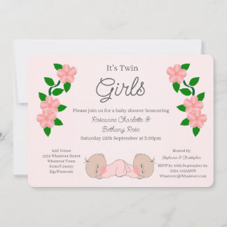 Invitación Chocolate para Gemelas
