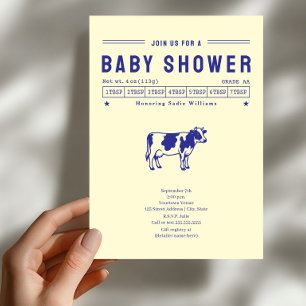 Invitación Chocolate para la Ducha de Bebé
