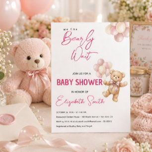 Invitación Chocolate rosa personalizado para baby shower 