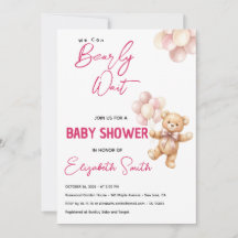 Chocolate rosa personalizado para baby shower