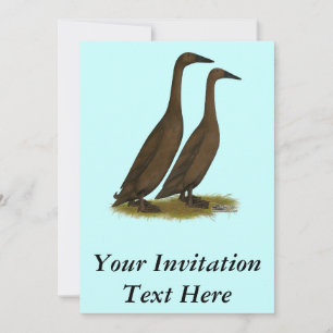 Invitación Chocolate Runner Ducks