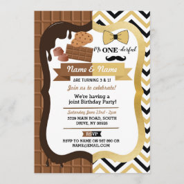 Invitación Chocolate y el Sr. Una Maravillosa Junta de Primer