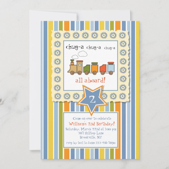Invitación Choo Choo (Anverso)