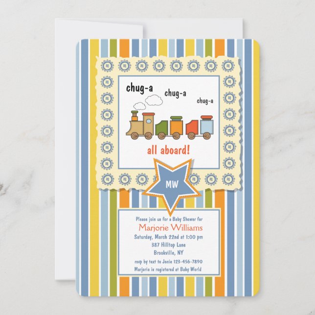 Invitación Choo Choo (Anverso)