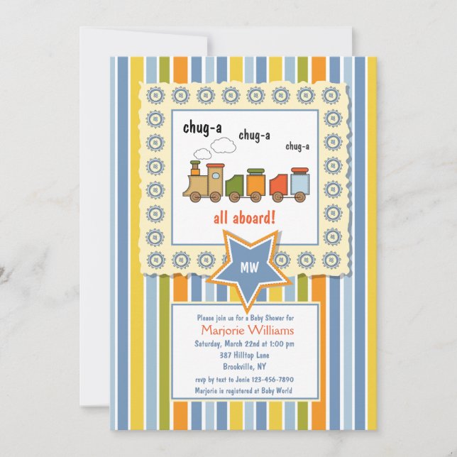 Invitación Choo Choo (Anverso)