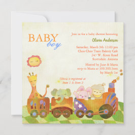 Invitación Choo Choo Train Baby Baby Shower