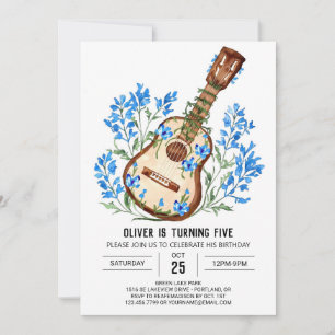 Invitación Chord Music Magic Guitar Boy Cumpleaños
