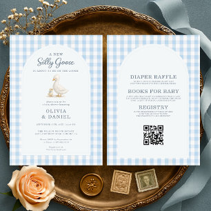 Invitación Choripán de gansos tontos para parejas Baby Shower