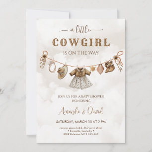 Invitación Chorra Marrón Occidental Ducha para bebé