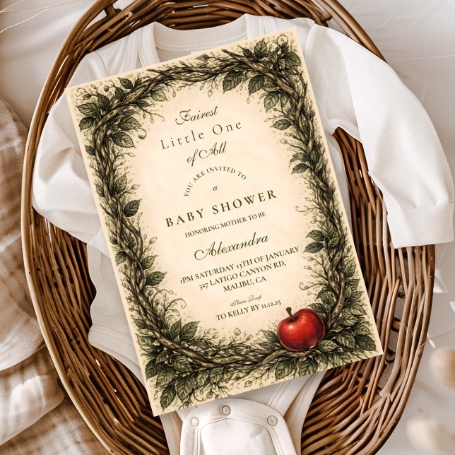 Invitación Chorreada de Bebé Bosque de Manzana del Bosque (Subido por el creador)