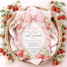 Chorreada de Bebé Dulce de Fresa con Lazo Rosa