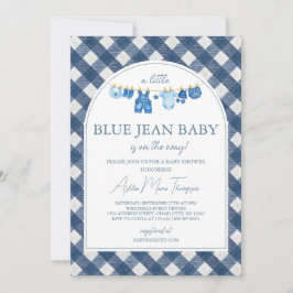 Invitación Chorreada de Bebé en Mezclilla