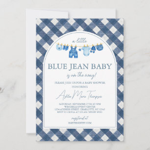 Invitación Chorreada de Bebé en Mezclilla
