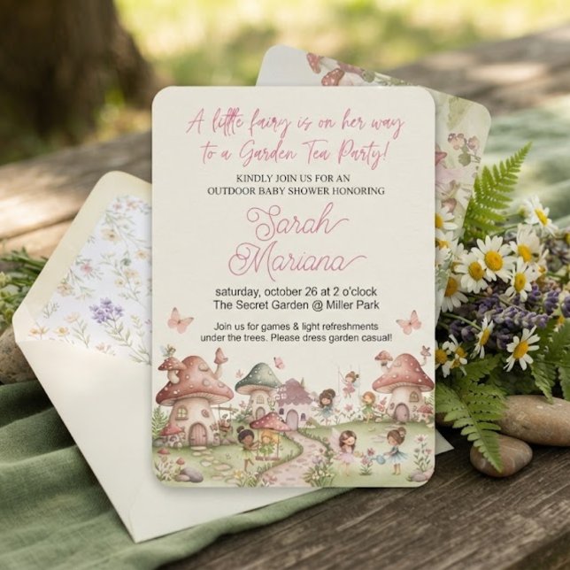 Invitación Chorreada de Bebé Hada Encantada (Subido por el creador)