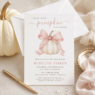 Invitación Chorreada de Bebé Niña con Lindo Arco Rosa de Cala