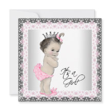 Chorreada de Bebé Niña Princesa Rosa y Plata