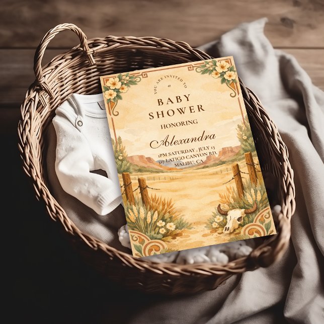 Invitación Chorreada de flores silvestres del desierto occide (Subido por el creador)