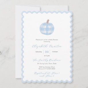 Invitación Chorreada de Otoño Calabaza Niño Baby Shower
