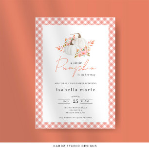 Invitación Chorreada Floral de Otoño para Baby Shower de Cala