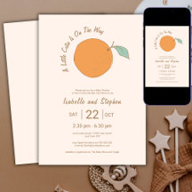 Chorreada Naranja Moderna Baby Shower