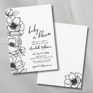Invitación Chorreado a Mano Caprichoso Baby Shower
