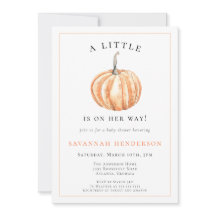 Chorreado de acuarela naranja de calabaza Baby Sho