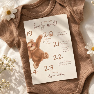 Invitación Chorreado de Acuarela No Podemos Esperar Niño Fies