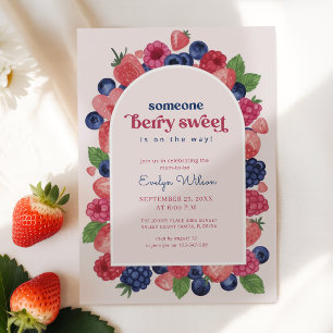 Invitación Chorreado de Frutas Bayas Dulces Baby Shower