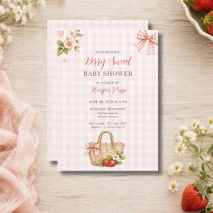 Invitación Chorreado de Rosa Fiesta de Bebé Fruta Dulce