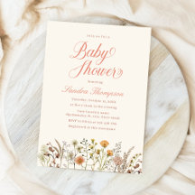 Chorreado Floral Boho Wildflower Baby Shower