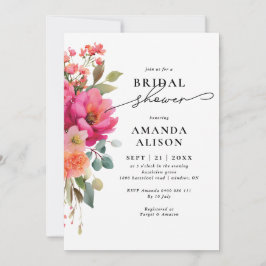 Invitación Chorreado Floral de Boda