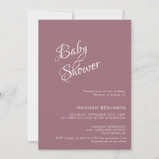 Invitación Chorreado moderno a mano baby shower