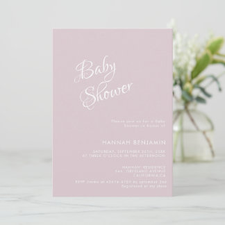 Invitación Chorreado moderno a mano baby shower