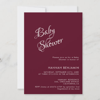 Invitación Chorreado moderno a mano para baby shower
