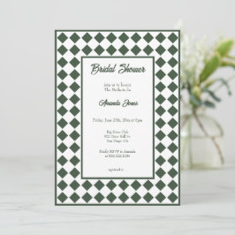 Invitación Chorreado Simple Moderno Verde Oscuro Despedida de