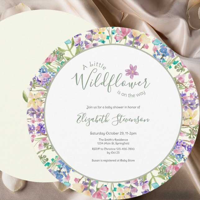 Invitación Chorreante de flores silvestres bebé ducha  (Subido por el creador)