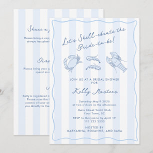 Invitación Chorrear Celebración de Crustáceos Dibujados a Man