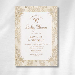 Invitación ChorreCottagecore Vintage Marrón Dorado Cumpleaños