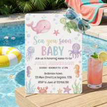 Chorreo de Acuarela Bajo el Mar para Baby Shower