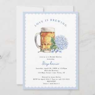 Invitación Chorreo de Amor de Hortensia Azul Despedida de Sol