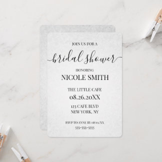 Invitación Chorreo de Caligrafía Texturizada Personalizada pa