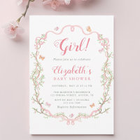 Chorreo de Flor de Rosa Tímido para Baby Shower de
