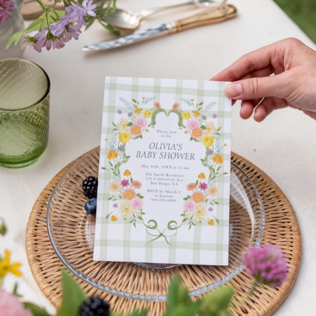 Invitación Chorreo Floral Baby Shower (Subido por el creador)