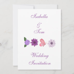 Invitación Chorreo Floral Cosmos para Despedida de Soltera, E