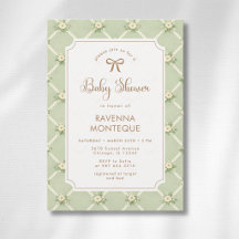 Chorreo Floral Sage Vintage con Arco de Oro para B