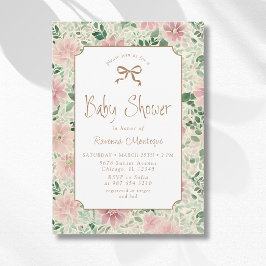 Invitación Chorreo Grandmillenial Rosa Salvia Anemone Oro Bab