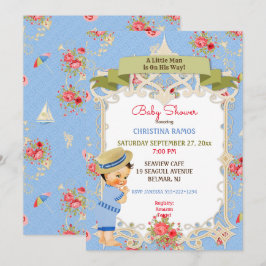 Invitación Chorreo Victoriana Fiesta de Bebé de Verano en la